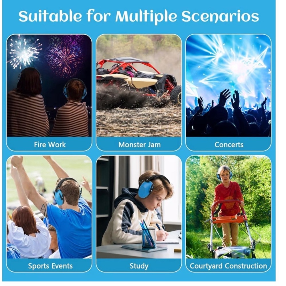 12 Pack Noise Canceling Headphones for Kids, Kids Ear Protection Earmuffs for... - Picture 5 of 6